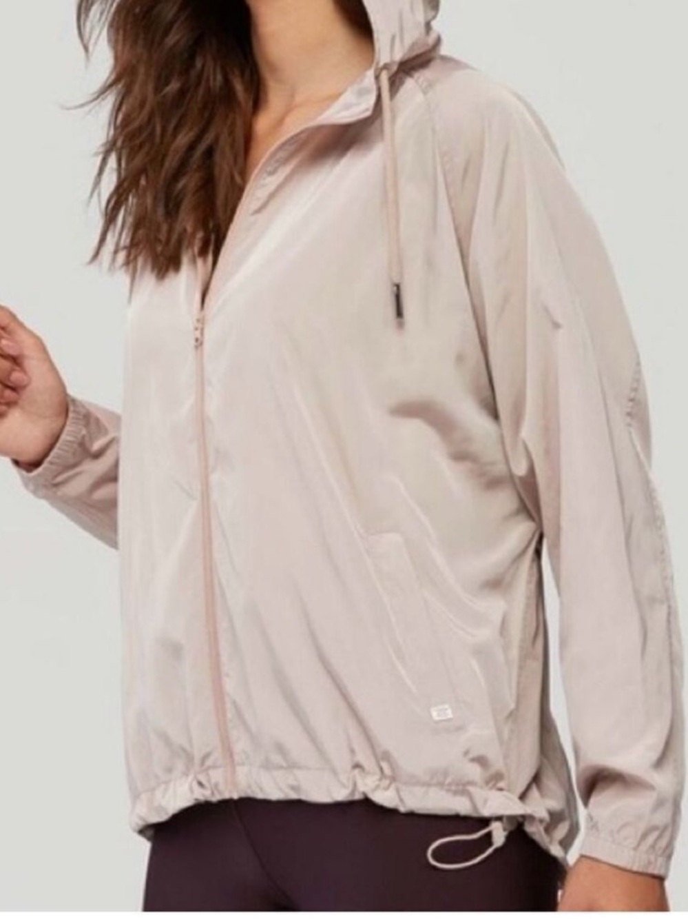 Soia & Kyo Light Pink Women's Hooded Windbreaker Jacket - L/XL